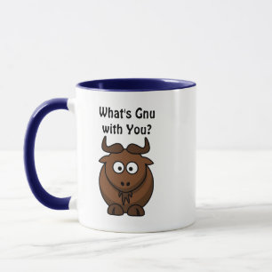 Wat is een grappige Buffalo Cartoon Animal Pun? Mok