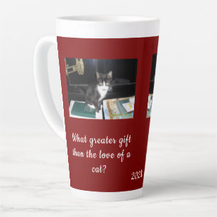 Wat is een grotere gift Kat Foto Douane Latte Mok