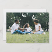 Wat is een jaar moderne foto Blauwgroen Feestdagenkaart (Achterkant)