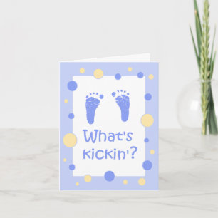 Wat is een Kickin' baby shower uitnodiging