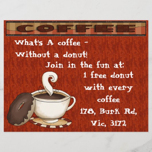 Wat is een koffie zonder donut! flyer (Voorkant)