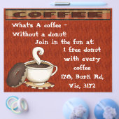 Wat is een koffie zonder donut! flyer (Enkel)