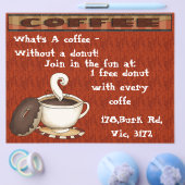 Wat is een koffie - Zonder een donut! Flyer (Enkel)