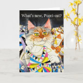 Wat is een nieuwe Pucci-cat? Kaart (Gele Bloem)