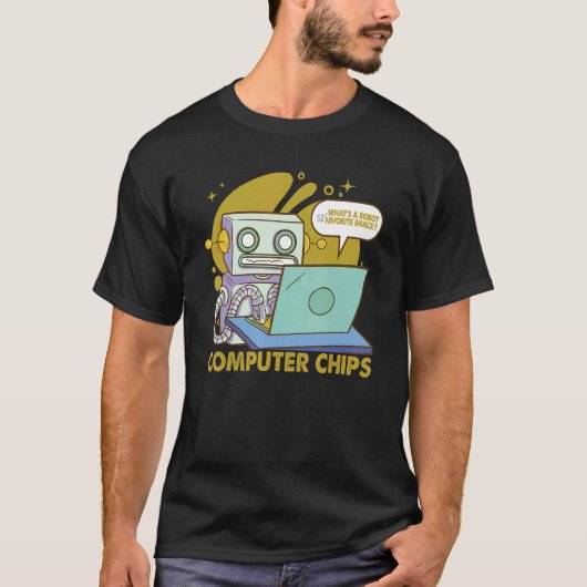 Wat is een Robot Favoriete Snack Pa Jokes? T-shirt (Voorkant)