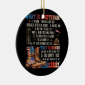 Wat is een veteraan die een patriottische Amerikaa Keramisch Ornament (Rechts)
