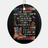 Wat is een veteraan die een patriottische Amerikaa Keramisch Ornament (Links)