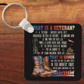 Wat is een veteraan die een patriottische Amerikaa Sleutelhanger (Voorkant)