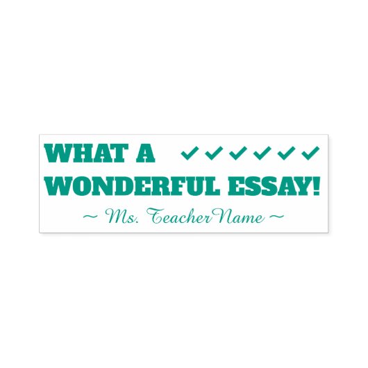 "WAT IS EEN VRIENDELIJKE ESSAY!" + Aangepaste lera Zelfinktende Stempel (Design)