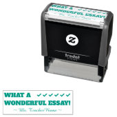 "WAT IS EEN VRIENDELIJKE ESSAY!" + Aangepaste lera Zelfinktende Stempel (In situ)