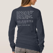 Wat is een zusje van 3 dagen? t-shirt (Achterkant)