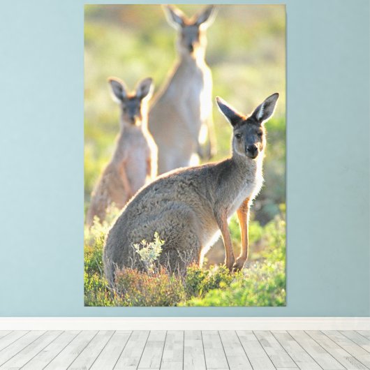 WAT IS ER! 40x60 Canvas Afdruk (Insitu (Houten vloer))