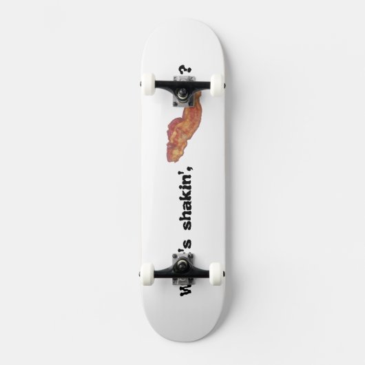 Wat is er aan de hand Bacon Skateboard Grappig (Voorkant)