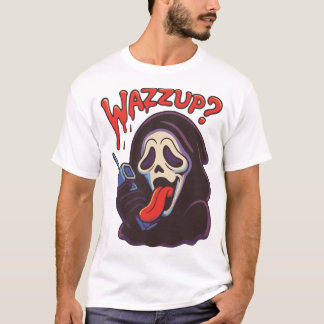 Wat is er aan de hand Enge Geest Op Telefoongespre T-shirt