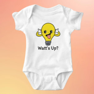 Wat is er aan de hand? Mooie babybodysuit met lamp Romper
