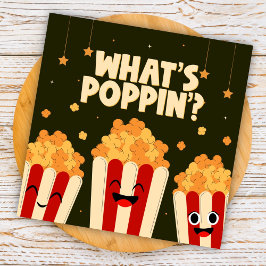 Wat is er aan de hand Popcorn  Notitiekaartje