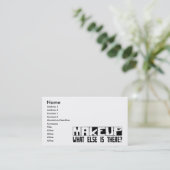 Wat is er anders? visitekaartje (Staand voorkant)