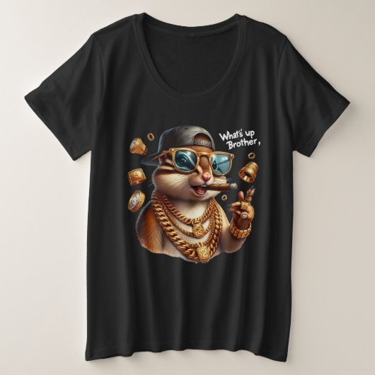 wat is er broeder (B) Grote Maat T-shirt (Design voorkant)