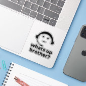 Wat is er, broeder? sticker (Laptop met iPhone)