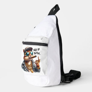 Wat is er broer Eekhoorn Roken Sigaar Sling Bag