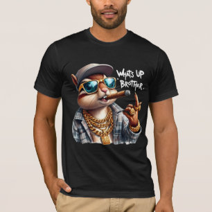 Wat is er broer Eekhoorn Roken Sigaar T-shirt