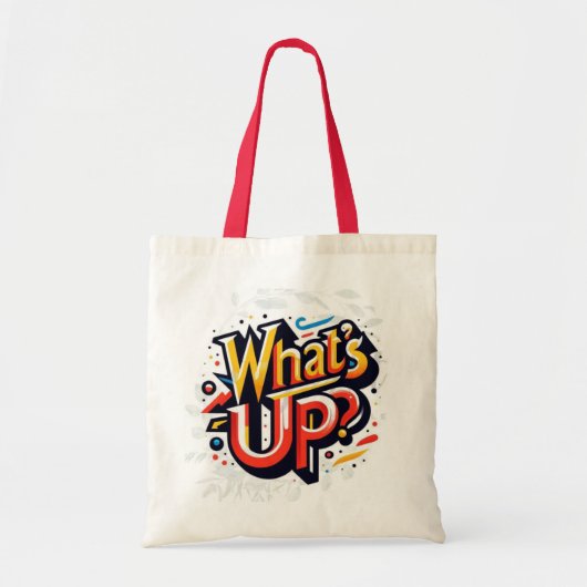 Wat is er? Canvas tas - Casual en leuk ontwerp voo (Voorkant)