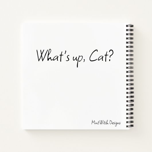 Wat is er, Cat? vierkant spiraalvormig Notitieboek (Achterkant)