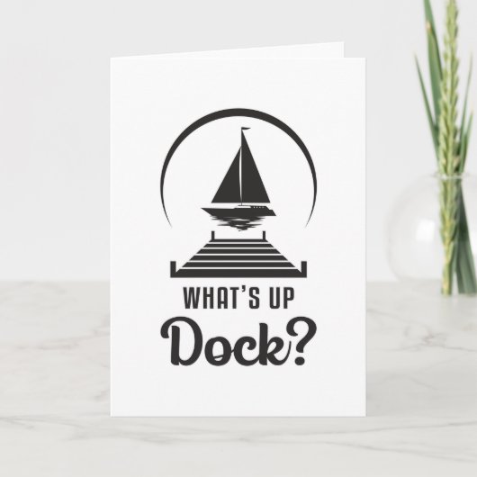 Wat is er Dock Boat Zeilboot Zeilboot Schip Kaart (Voorkant)