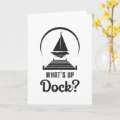 Wat is er Dock Boat Zeilboot Zeilboot Schip Kaart (Gele Bloem)