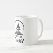 Wat is er Dock Boat Zeilboot Zeilboot Schip Koffiemok (Voorkant rechts)