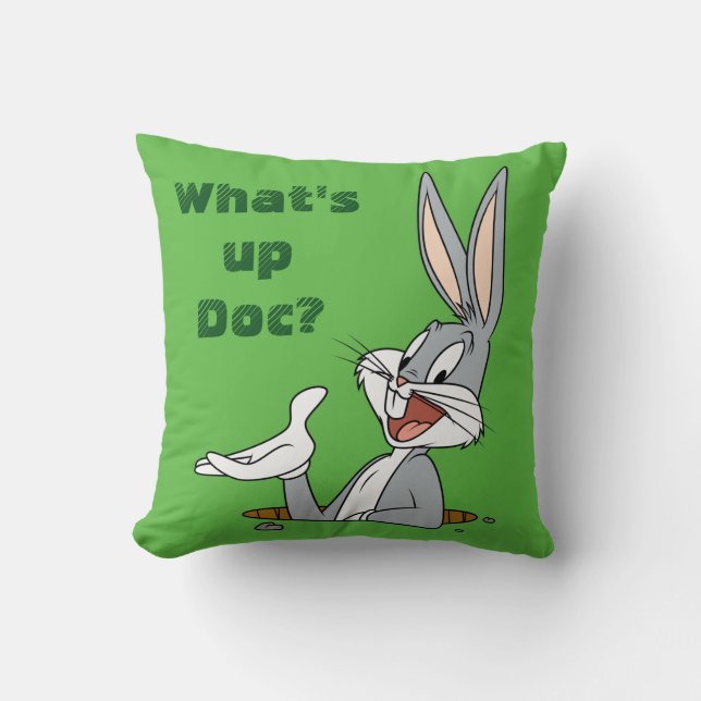 WAT IS ER DOKTER?™ BUGS BUNNY™ Konijnenhol Kussen (Voorkant)
