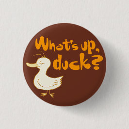 Wat is er, eend? Grappige woordspeling Flair Butto Ronde Button 3,2 Cm