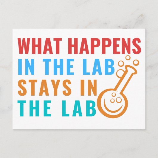 WAT IS ER GEBEURD IN HET LAB STAYS IN HET LAB - LA BRIEFKAART (Voorkant)