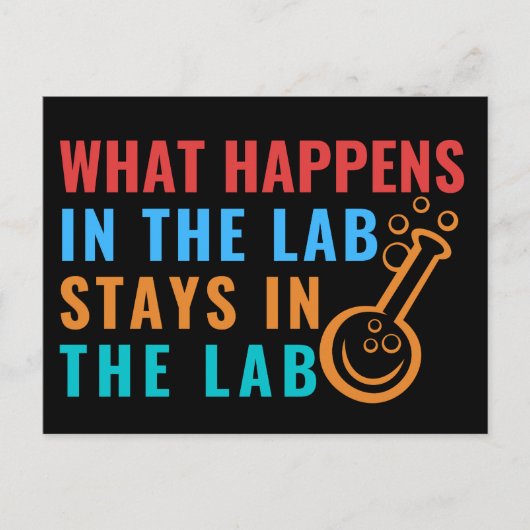 WAT IS ER GEBEURD IN HET LAB STAYS IN HET LAB - LA BRIEFKAART (Voorkant)