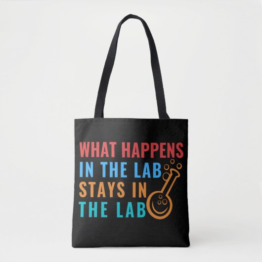 WAT IS ER GEBEURD IN HET LAB STAYS IN HET LAB - LA TOTE BAG (Voorkant)