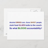 Wat is er gebeurd met persoonlijke verantwoordelij briefkaart (Voorkant / Achterkant)