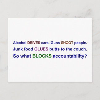 Wat is er gebeurd met persoonlijke verantwoordelij briefkaart