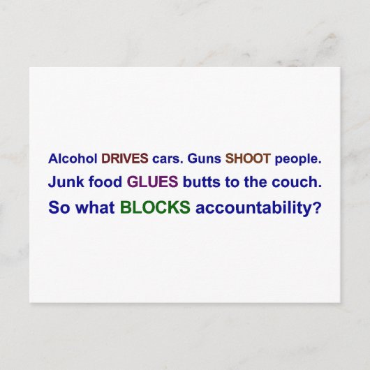 Wat is er gebeurd met persoonlijke verantwoordelij briefkaart (Voorkant)