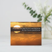 Wat is er goed aan om je vanmorgen te zien? briefkaart (Staand voorkant)