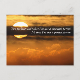 Wat is er goed aan om je vanmorgen te zien? briefkaart