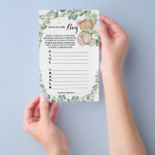 Wat is er in de Bag Beer Baby shower Game Card Flyer (Hand)