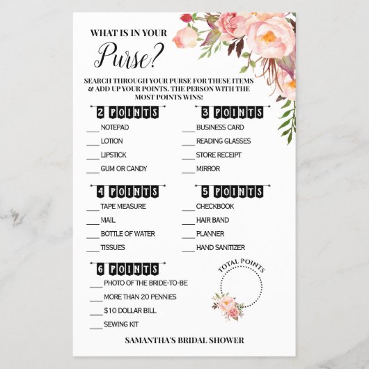 Wat is er in de Kaart Purse Vrijgezellenfeest Pink (Voorkant)