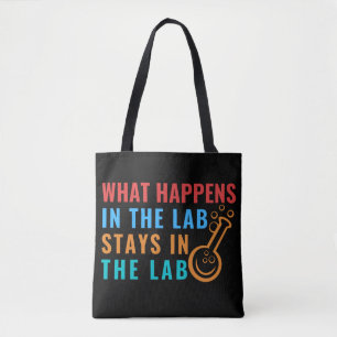 WAT IS ER IN DE LAB STAYS IN DE LAB - LABLADZIJDE TOTE BAG