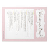 Wat is er in de roze Notitieblok Baby shower van j (Voorkant)