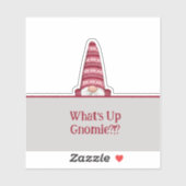 Wat is er in Gnomie Custom Text Holiday? Sticker (Vel)