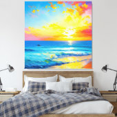 "Wat is er in het water". Canvas Afdruk (Insitu (Slaapkamer))