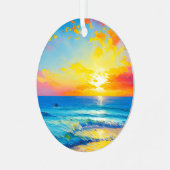 "Wat is er in het water". Metalen Ornament (Voorkant links)