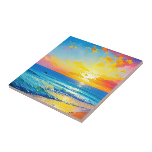 "Wat is er in het water". Tegeltje (Zijkant)