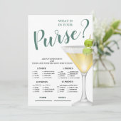 Wat is er in Purse Elegant Bridal Shower Invitatio Kaart (Staand voorkant)