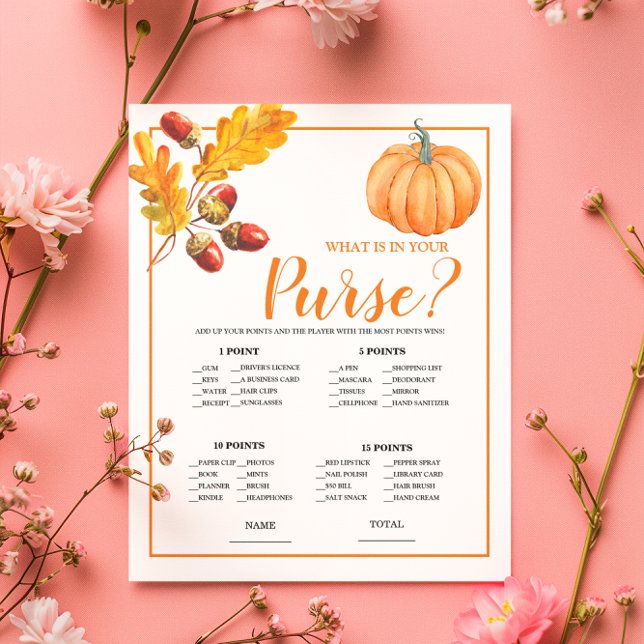 Wat is er in Purse Herfst Pumpkin Bridal Game (Creator heeft geüpload)